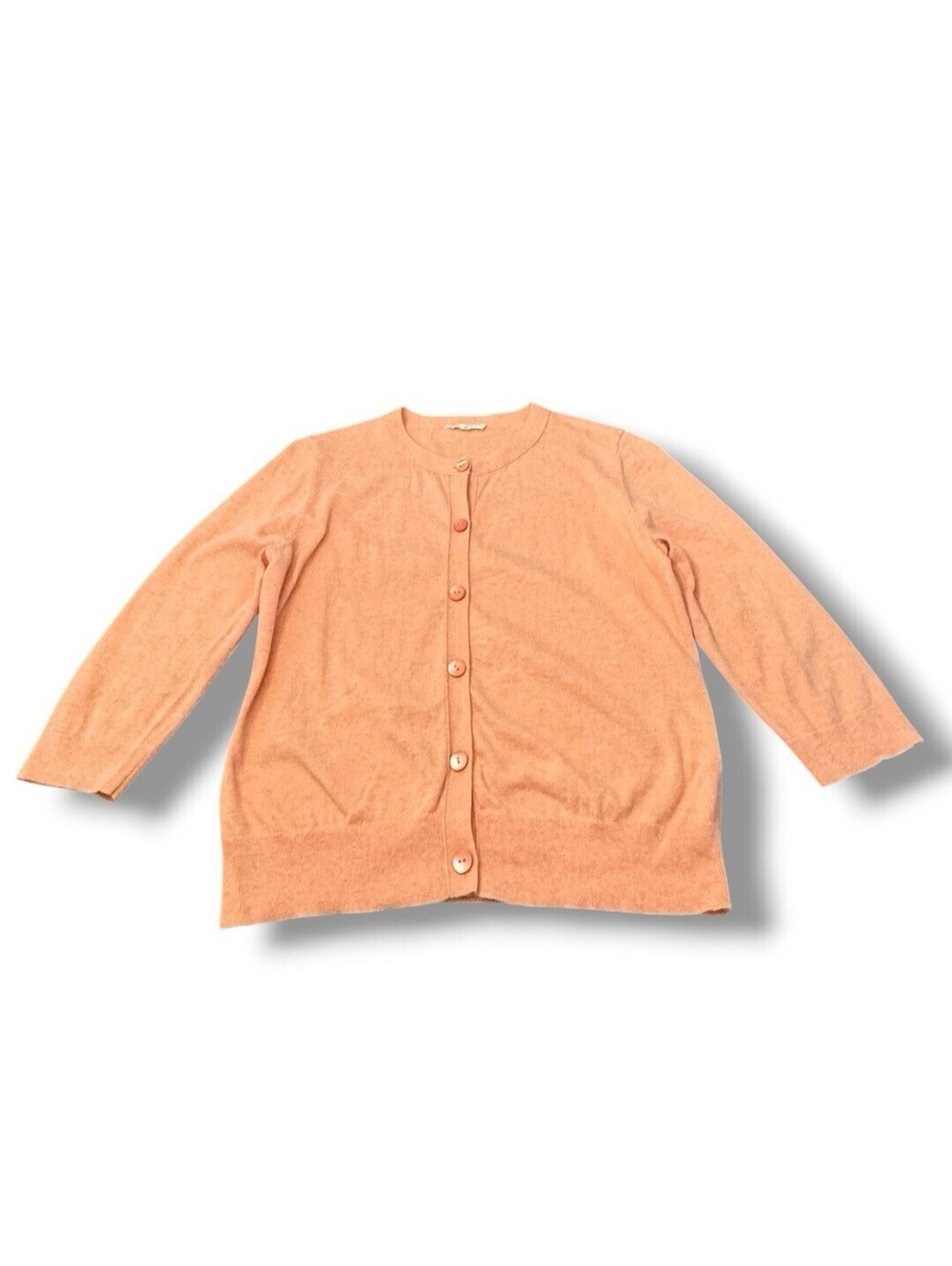 Eileen Fisher Petite Sweater Coral Cardigan Organic Cotton Cashmere Women’s PS